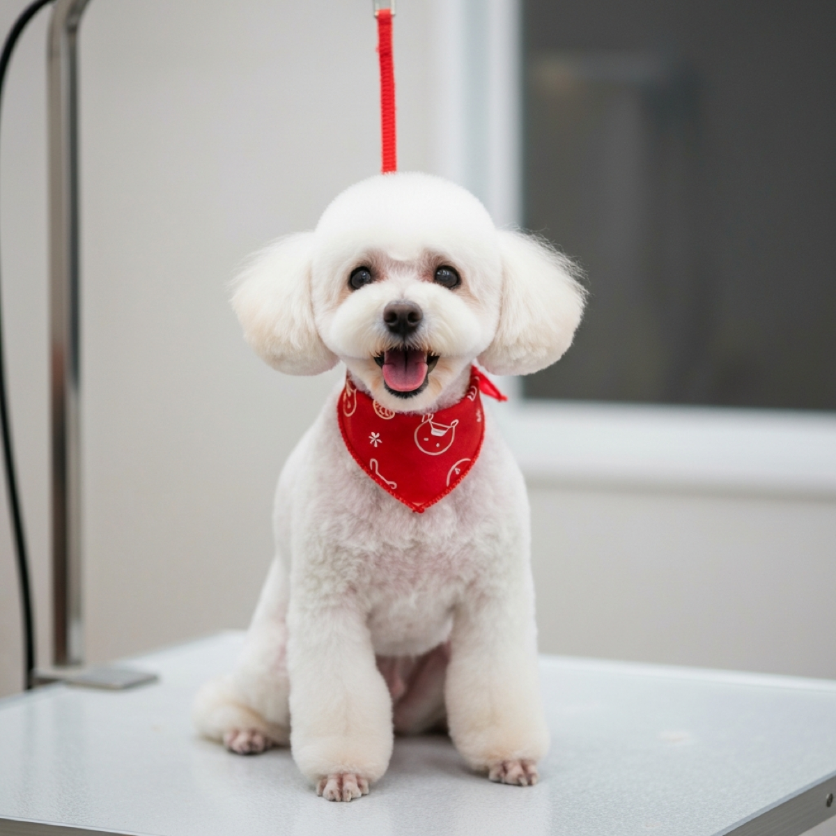 Cachorro tosado e limpo